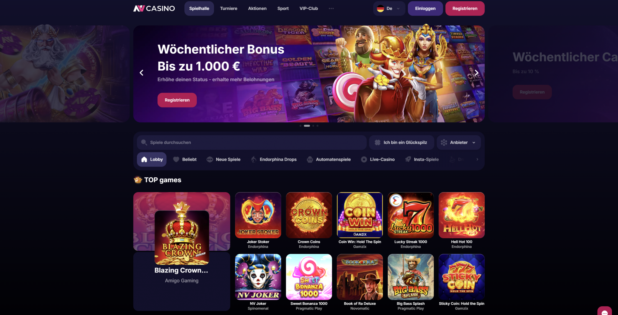NV Casino bonus zonder storting advertentie